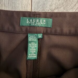 Classic Lauren Ralph Lauren Petite Brown Dress Pants — Size 10P